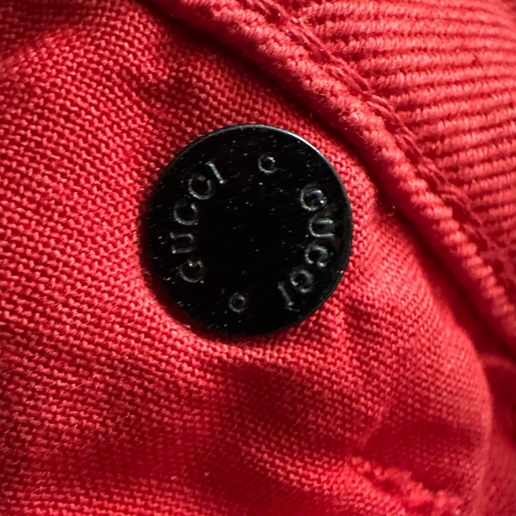 Gucci Logo GG Monogram Badge red Jeans - Picture 7 of 14
